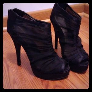 Black mesh Chinese Laundry Heels